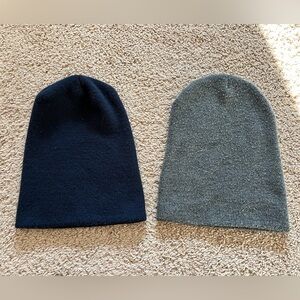 Black and Gray Beanie Set